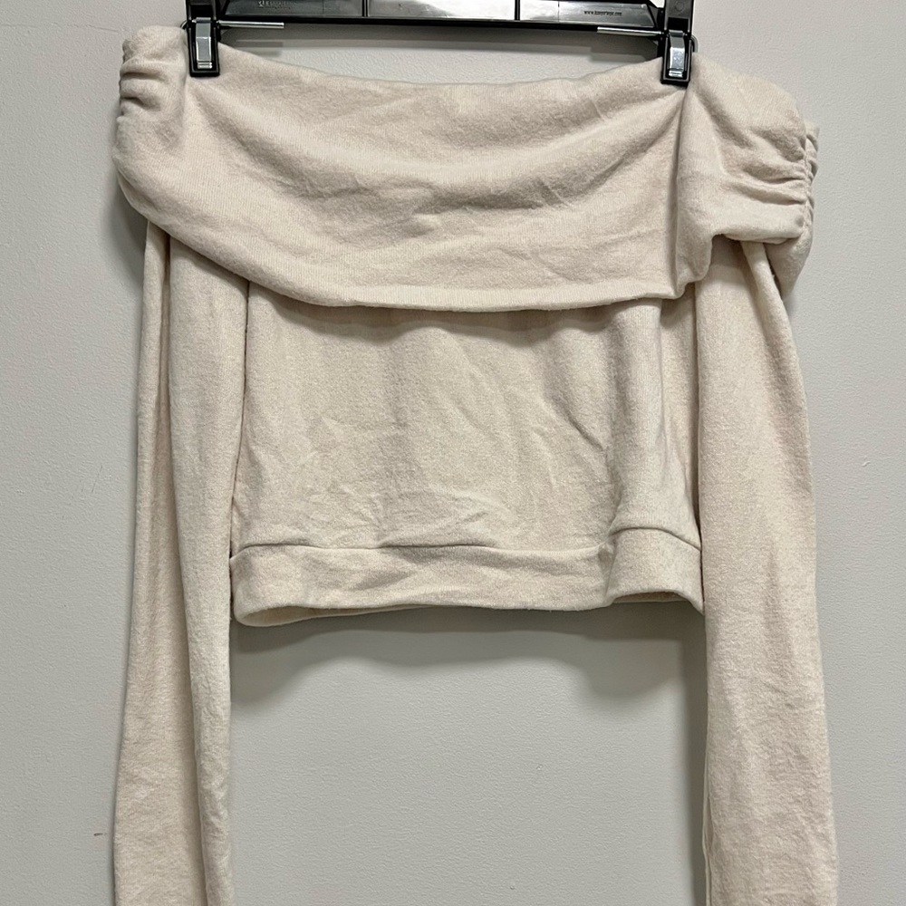 cropped off-shoulder top